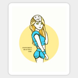 Anonymous Beautiful Girl Sticker